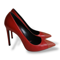 Scarpin Yves Saint Laurent Couro Vermelho-37