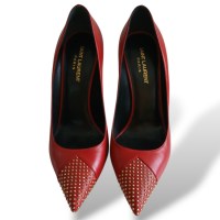 Scarpin Yves Saint Laurent Couro Vermelho-37