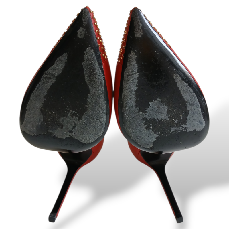 Scarpin Yves Saint Laurent Couro Vermelho-37