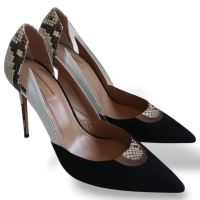 Scarpin Aquazzura Preto com Python-40