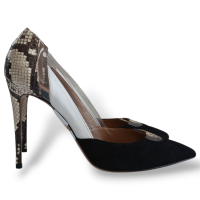 Scarpin Aquazzura Preto com Python-40