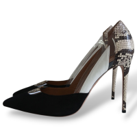 Scarpin Aquazzura Preto com Python-40