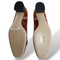 Scarpin Bottega Veneta Tons de Marrom Verniz-39