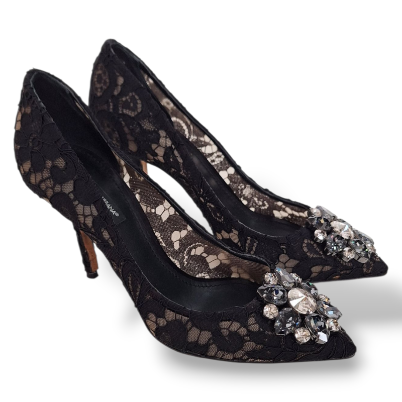 Scarpin Dolce Gabbana Preto com Pedras-35