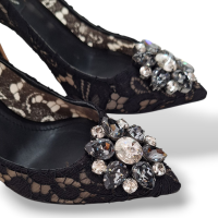 Scarpin Dolce Gabbana Preto com Pedras-35