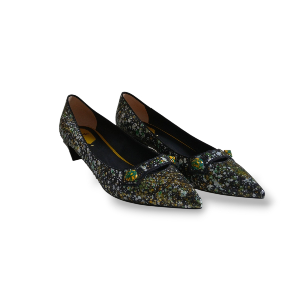 Scarpin Fendi Estampado Couro Texturizado - 37