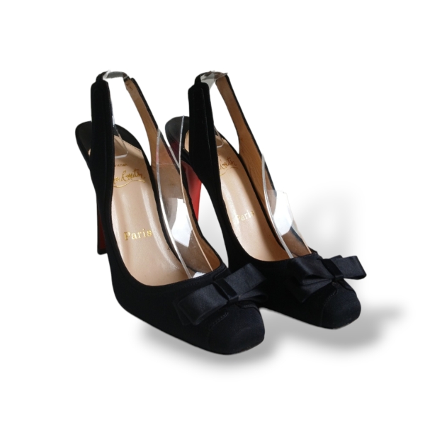 Scarpin Christian Louboutin Cetim Preto - 36