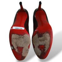 Scarpin Christian Louboutin Marrom Bico Redondo-38