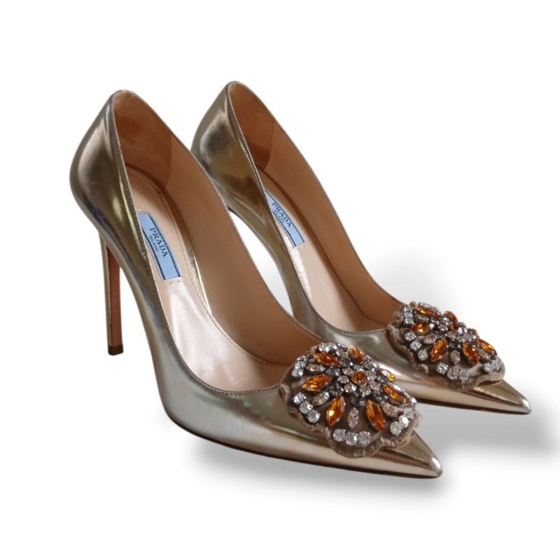 Scarpin Prada Dourado - 36