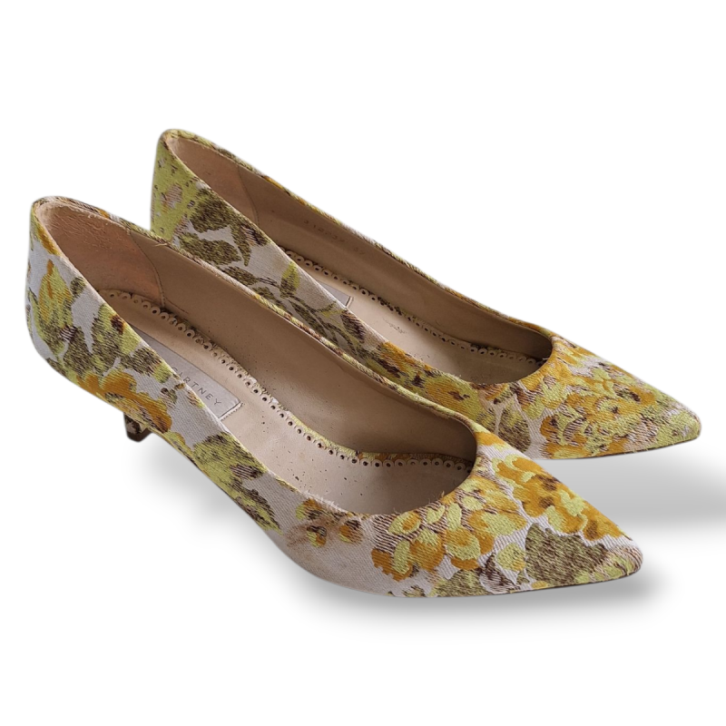 Scarpin Stella McCartney Flores Amarelas-37 Scarpin Stella McCartney Flores Amarelas-37