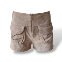 Shorts Cris Barros Couro Marrom - 40 