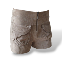 Shorts Cris Barros Couro Marrom - 40 