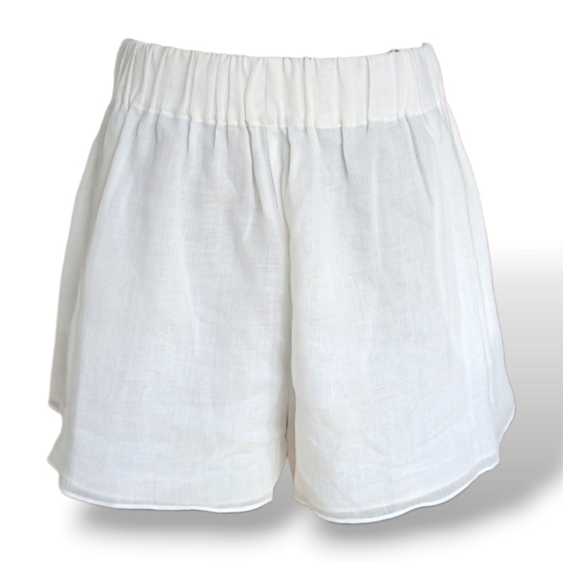 Short Cris Barros Linho Branco - 38 