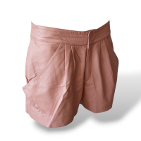 Shorts Patricia Motta Couro Rosa - 42 Shorts Patricia Motta Couro Rosa - 42