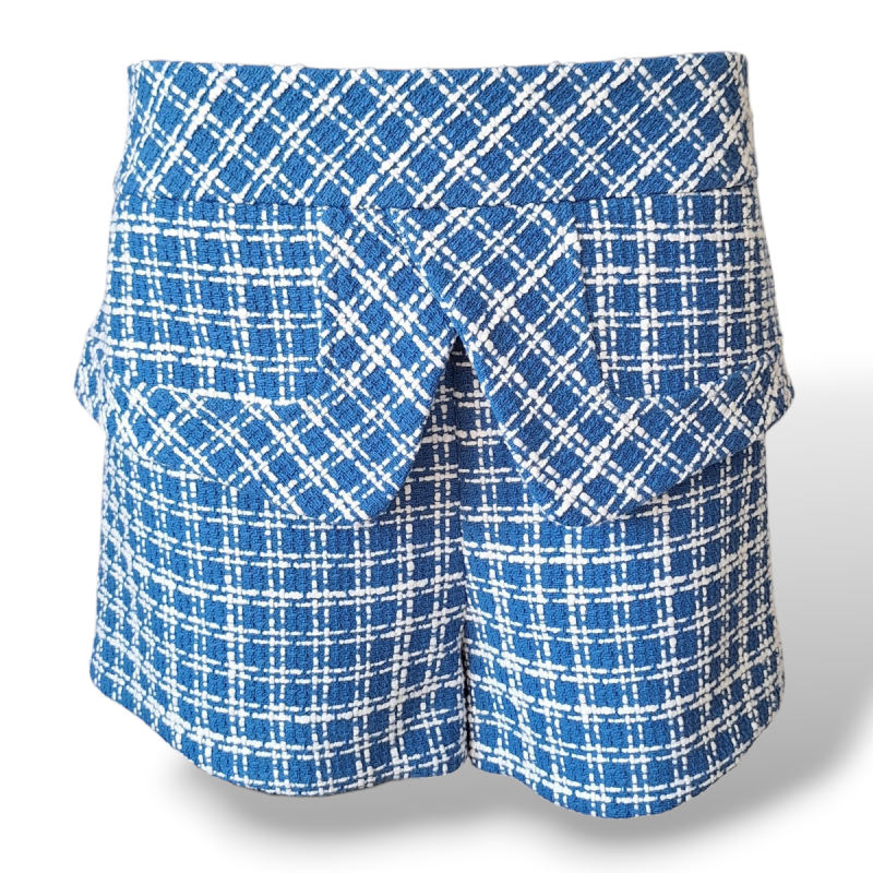 Shorts Mixed Blouclet Azul e Branco-38 Shorts Mixed Blouclet Azul e Branco-38