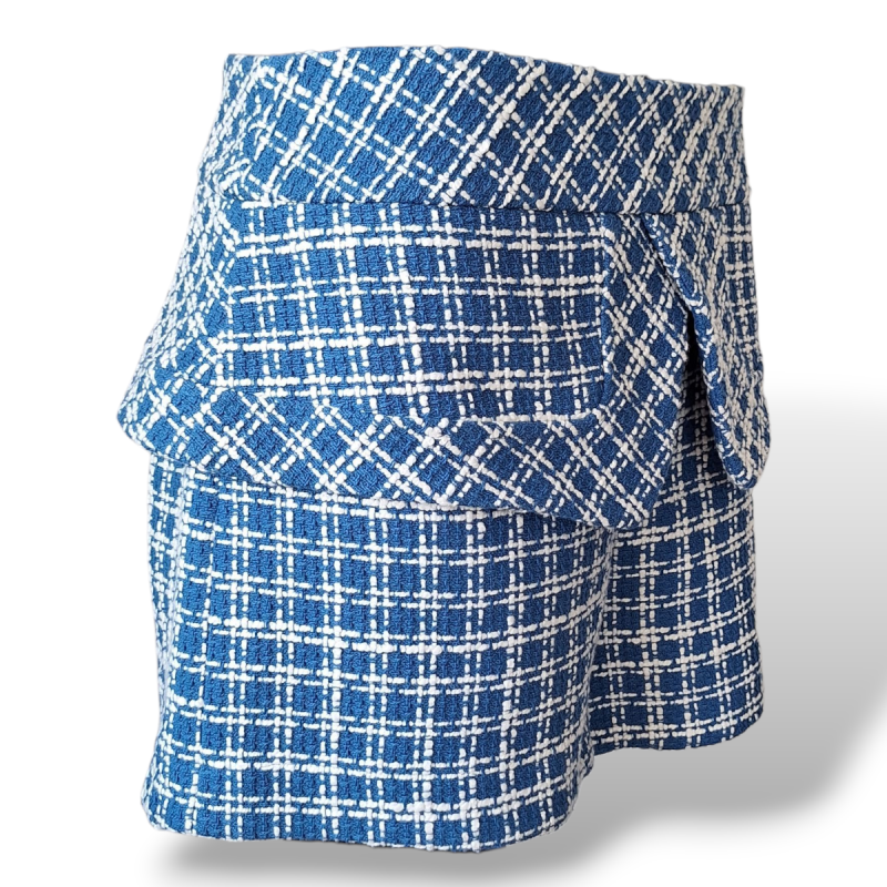Shorts Mixed Blouclet Azul e Branco-38 Shorts Mixed Blouclet Azul e Branco-38