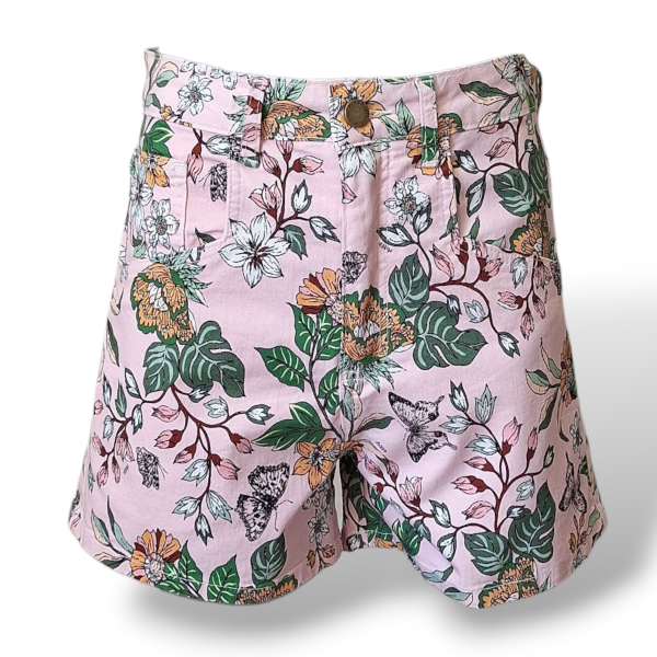 Shorts Mixed Estampado Rosa-36