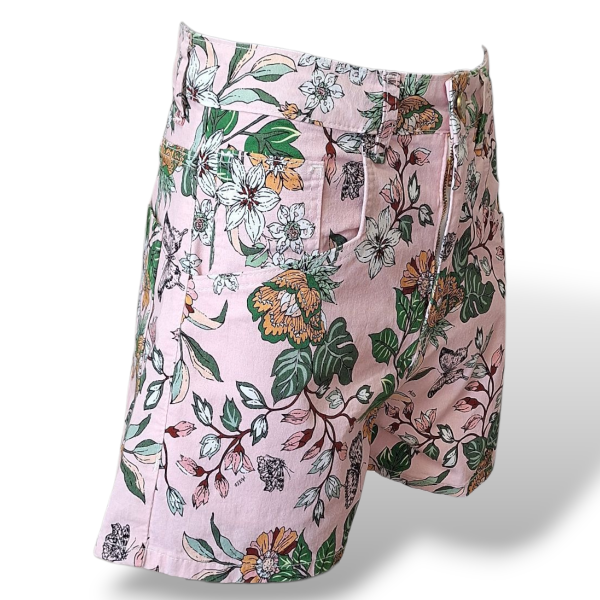 Shorts Mixed Estampado Rosa-36