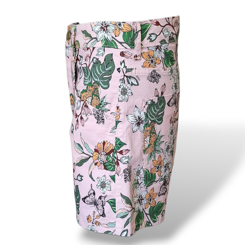 Shorts Mixed Estampado Rosa-36