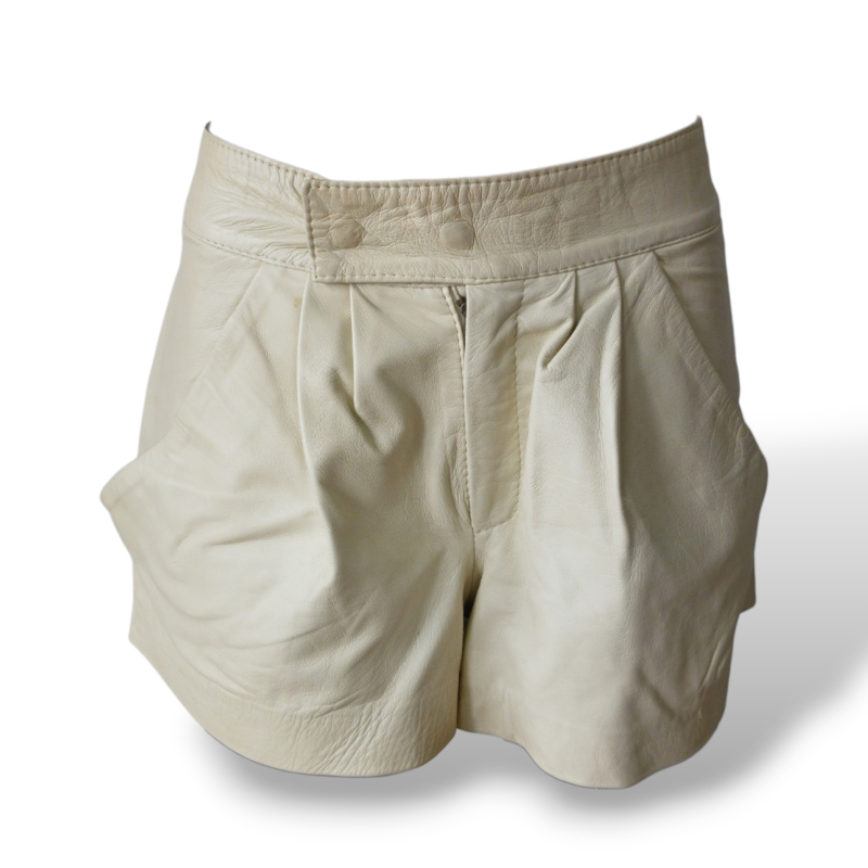 Shorts Talie NK Couro Off White - 42