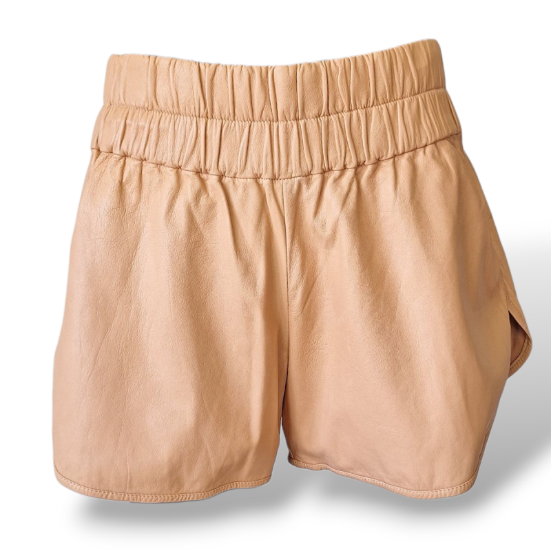 Short Talie NK Short Couro Bege-42 Short Talie NK Short Couro Bege-42