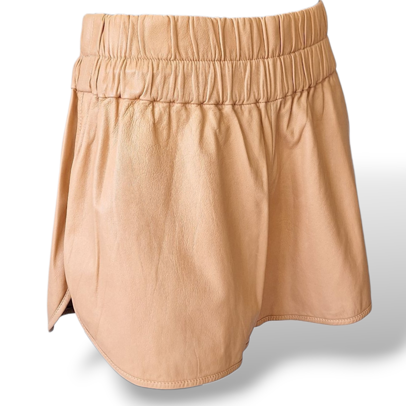 Short Talie NK Short Couro Bege-42 Short Talie NK Short Couro Bege-42