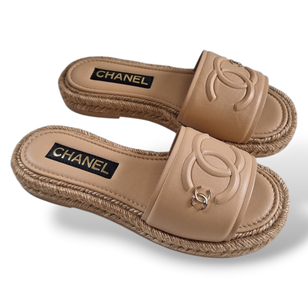 Slide Chanel Bege Corda-35