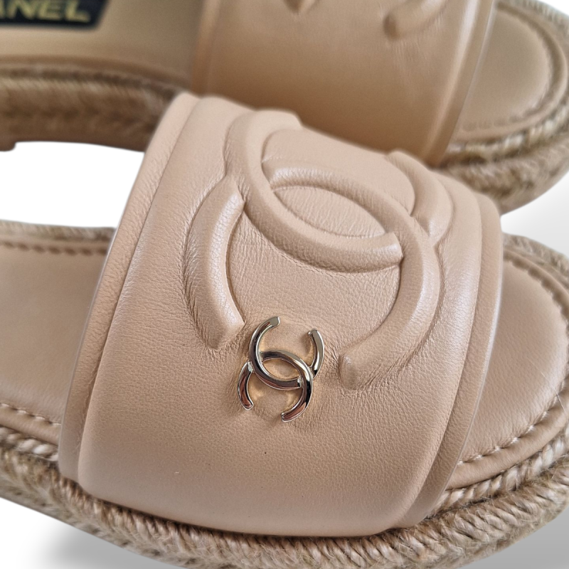 Slide Chanel Bege Corda-35