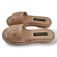 Slide Chanel Bege Corda-35