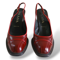 Slingback Prada Vinho com Debrun Vermelho-35