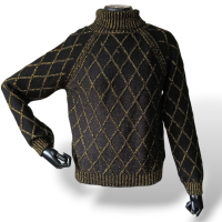 Suéter Iorane Preto com Dourado-P