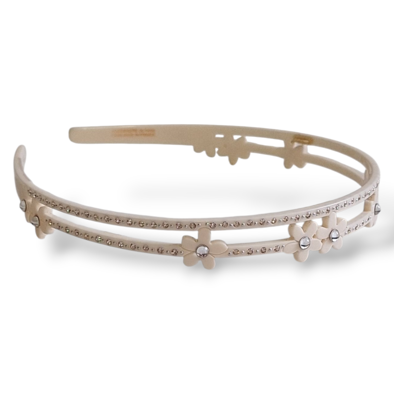 Tiara Alexandre de Paris com Florzinhas e Strass Tiara Alexandre de Paris com Florzinhas e Strass
