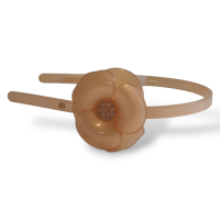 Tiara Alexandre de Paris com Flor Bege