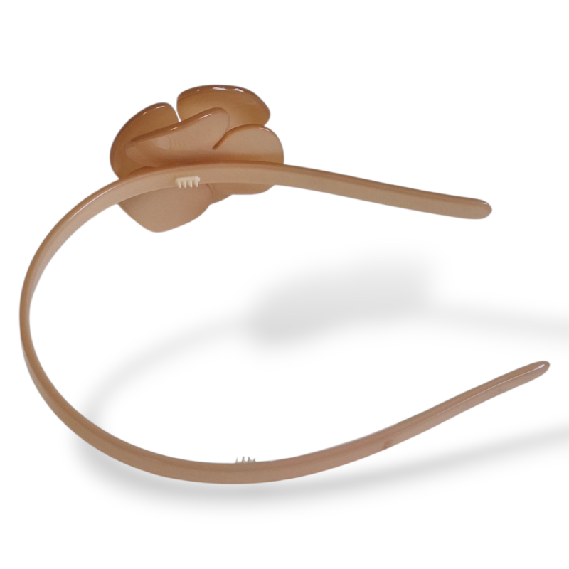 Tiara Alexandre de Paris com Flor Bege Tiara Alexandre de Paris com Flor Bege