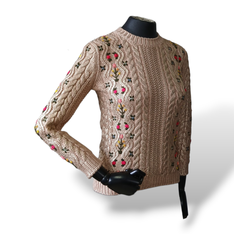 Tricot Gucci Bordado Dourado - P 