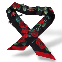 Twily Dolce Gabbana Preto Com Rosas Vermelhas