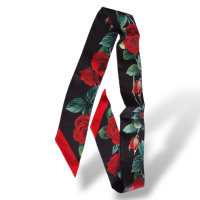 Twily Dolce Gabbana Preto Com Rosas Vermelhas