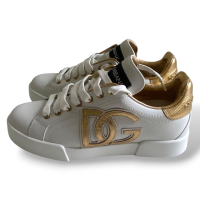 Tênis Dolce Gabbana Branco e Dourado-35