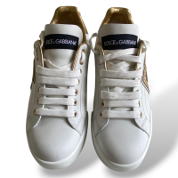 Tênis Dolce Gabbana Branco e Dourado-35