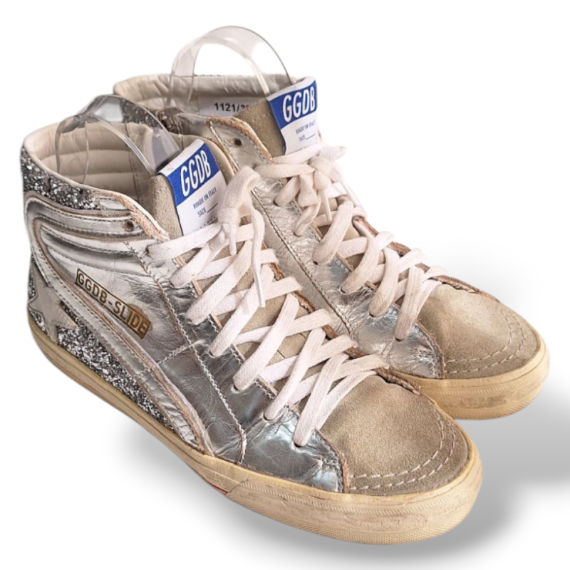 Tênis Golden Goose Prata Cano Longo - 35 Tênis Golden Goose Prata Cano Longo - 35