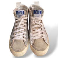 Tênis Golden Goose Prata Cano Longo - 35