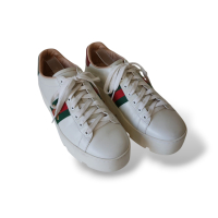 Tênis Gucci Ace Bee Plataforma Branco - 37 Tênis Gucci Ace Bee Plataforma Branco - 37