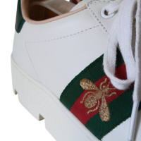 Tênis Gucci Ace Bee Plataforma Branco - 37 Tênis Gucci Ace Bee Plataforma Branco - 37