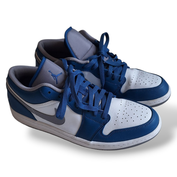 Tênis Air Jordan 1 Azul e Branco-42,5