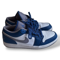Tênis Air Jordan 1 Azul e Branco-42,5