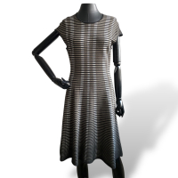 Vestido Adolfo Dominguez Preto com Marrom - M