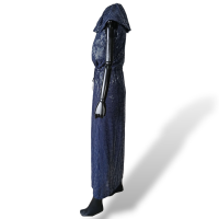 Vestido Adriana Degreas com Lantejoula Azul Marinho-P