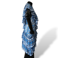 Vestido Philosophy di Lorenzo Azul Com Branco-38