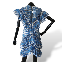 Vestido Philosophy di Lorenzo Azul Com Branco-38