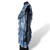 Vestido Philosophy di Lorenzo Azul Com Branco-38